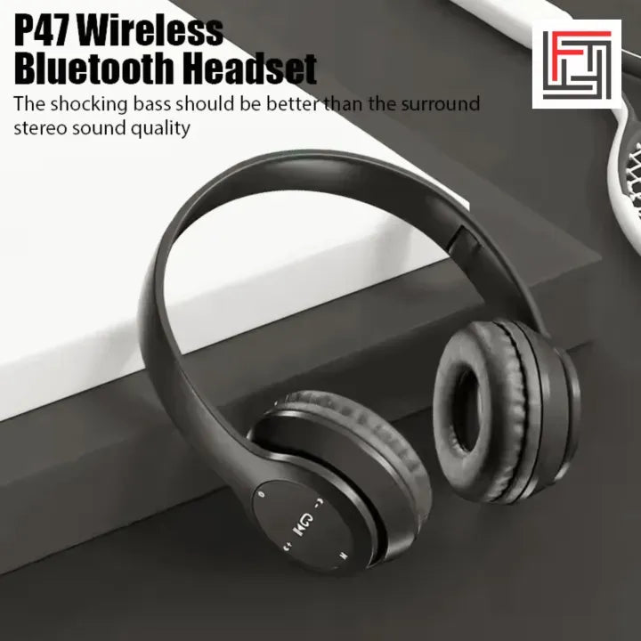 P47 Bluetooth 5.0 Wireless Headphones Foldable HIFI Stereo Bass Earphones with Microphone USB Adapter for iPhone Play