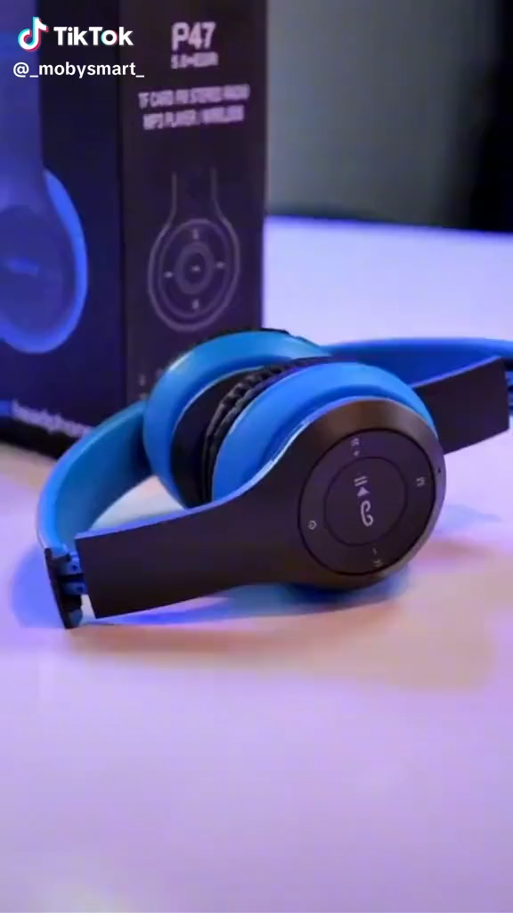 P47 Bluetooth 5.0 Wireless Headphones Foldable HIFI Stereo Bass Earphones with Microphone USB Adapter for iPhone Play