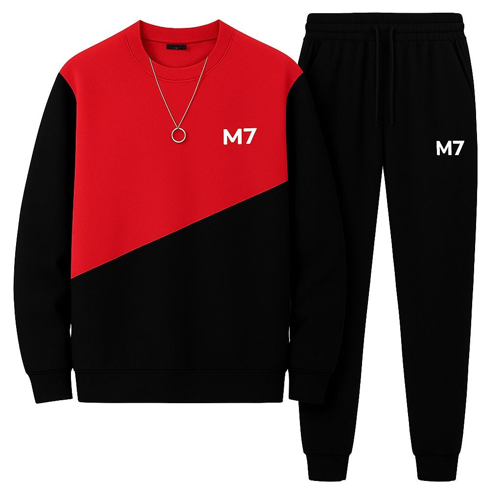 SA Trader Premium Tracksuit - Multicolor Winter Cotton Jersey - Full Sleeve T-Shirt & Trouser Set For Men